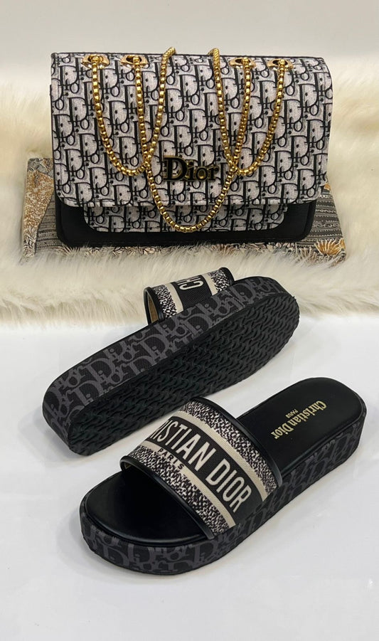 Dior Wedges & Bag Combo Set