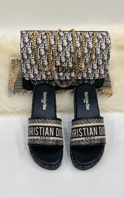 Dior Wedges & Bag Combo Set