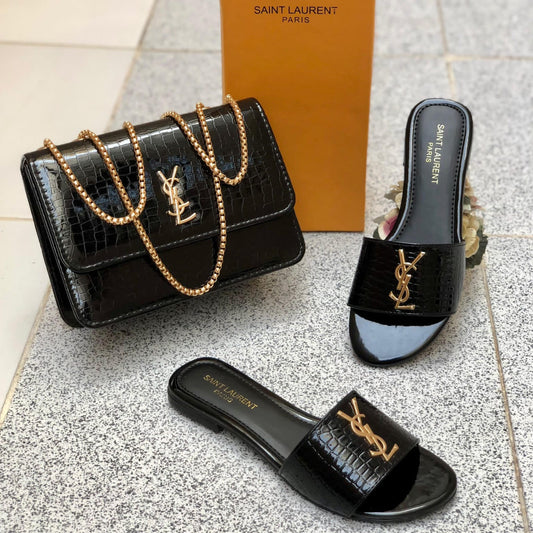 YSL Slipper & bag Set