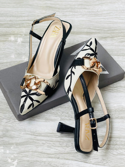 ZAR Embroidered Heels