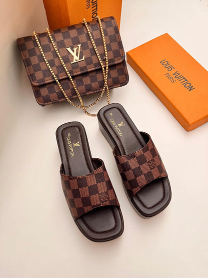 Lòuis Luxe Wedges & Bag Combo