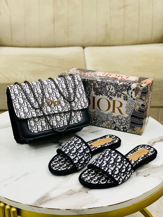 Dìòr Slipper + Bag Combo