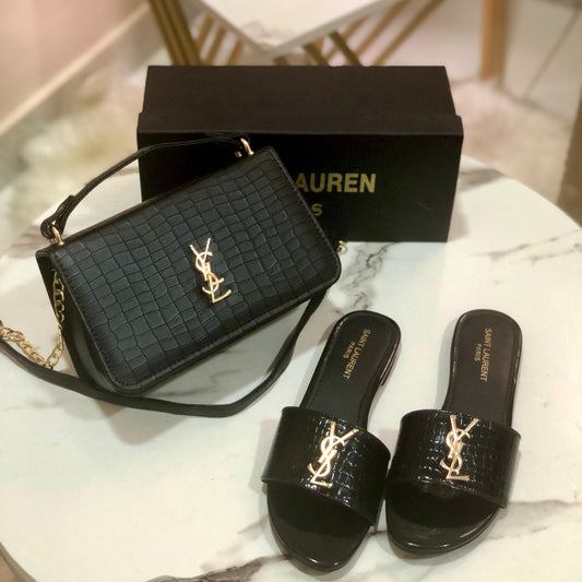 Y'S'L Slipper & Bag