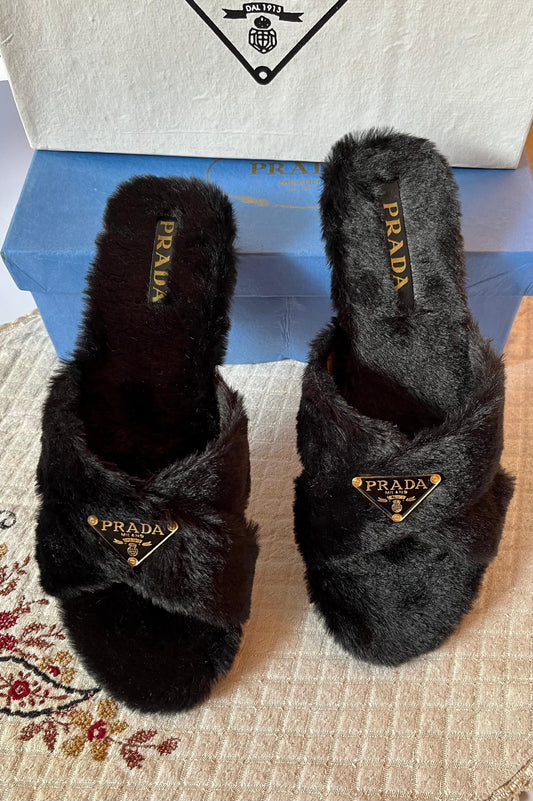 Prádà Fur Slides EL054