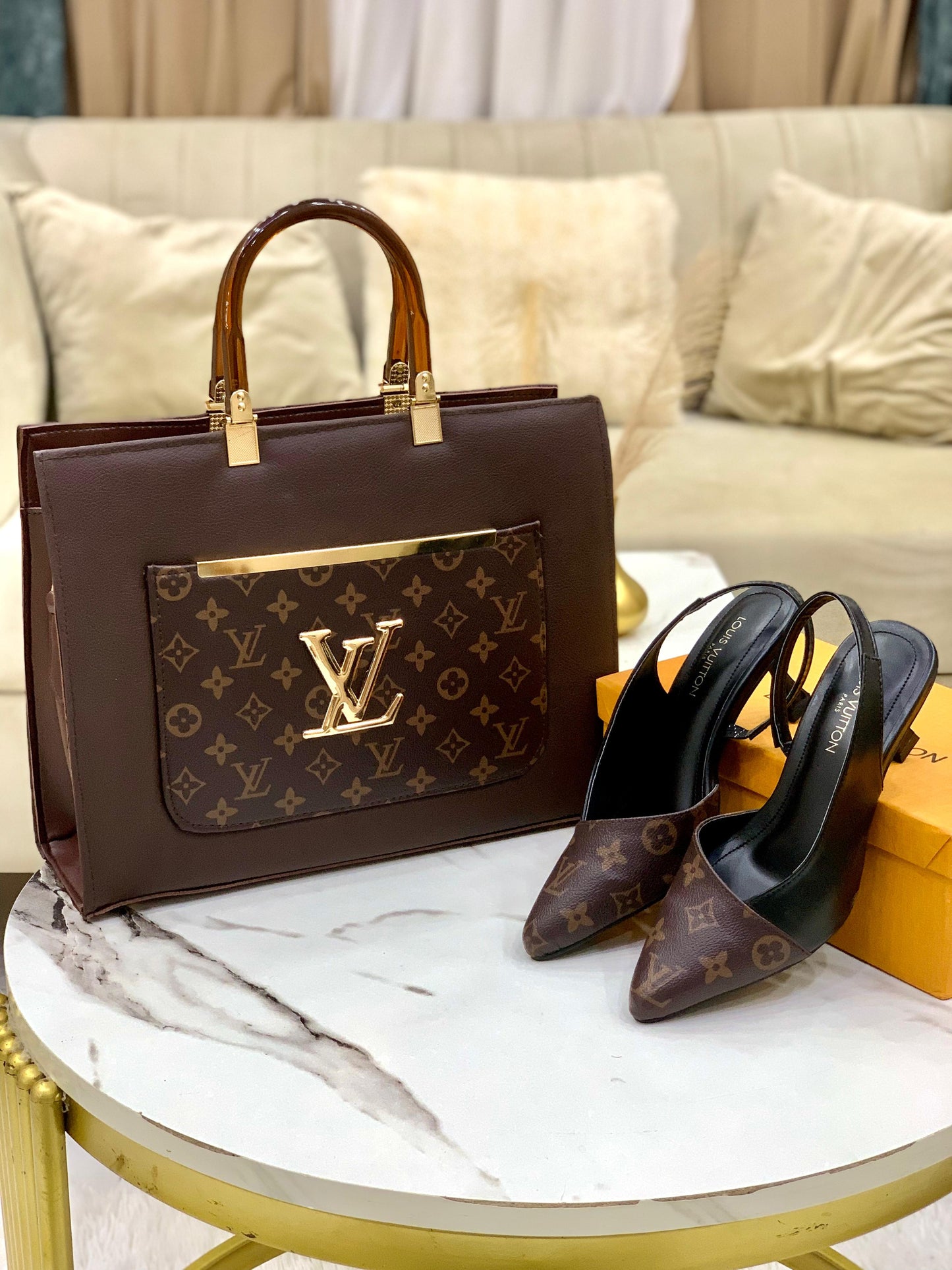 L.VP Bag & Heels Combo