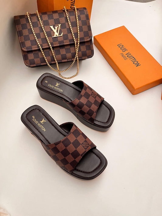 Lòuis Luxe Wedges & Bag Combo