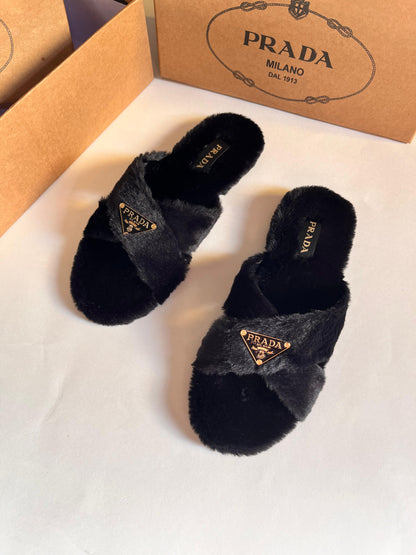 Prádà Fur Slides EL054